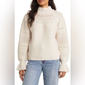 NWOT Wit & Wisdom Scallop Trim Pointelle
Sweater (Nordstrom Exclusive)
